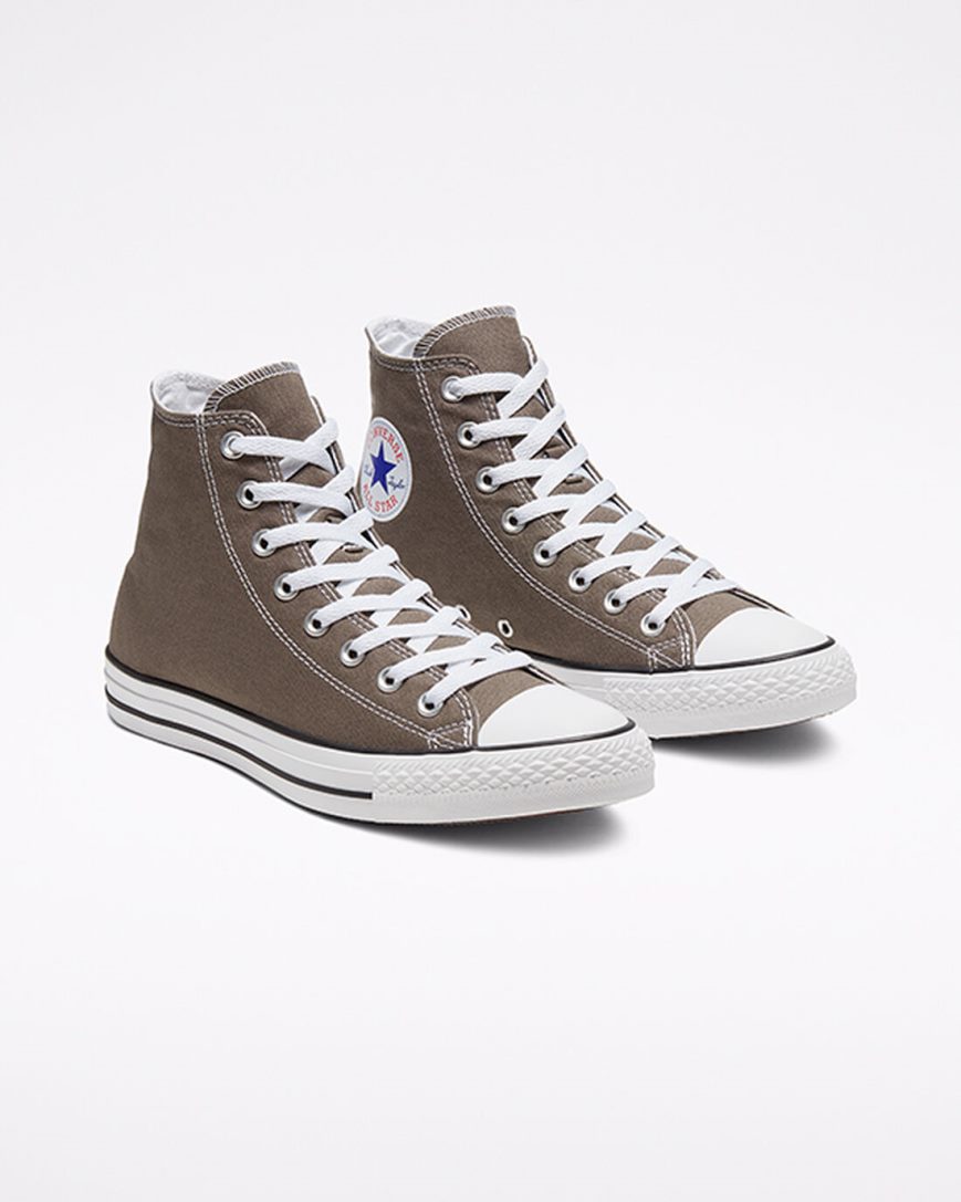 Pánské Boty Vysoké Converse Chuck Taylor All Star Classic Tmavě Šedé | CZ HUNT02